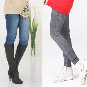 ONM 여성 청바지 느낌 데일리 따뜻한 기모 소재 레깅스