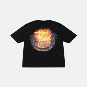 24SS 스투시 선셋 반팔 티셔츠 블랙 1905062