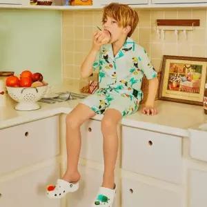 [롯데백화점]미니도우 미니도우 그린정글 셔츠 상하세트