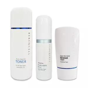 르네셀 펩타이드 토너 200ml + 히알루로닉 세럼 30ml + 스킨 쉴드 리뉴얼 크림 50ml 기초 3종