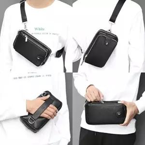 [셉울브스]S02 힙색 슬링백 명품 천연가죽 남성 남자 미니크로스백 septwolves