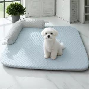왕눈이 목받침 강아지 고양이 쿨 매트 애견 여름 방석 소파 침대 커버분리 제라미펫