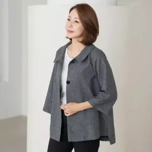 엄마옷 마담4060 A라인카라자켓-QJK2504017-