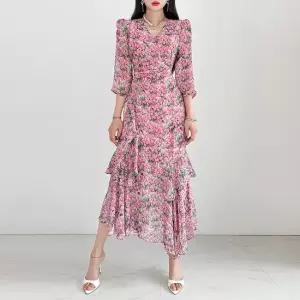 금찌 오브핀 튤립 롱 원피스 ST7375D