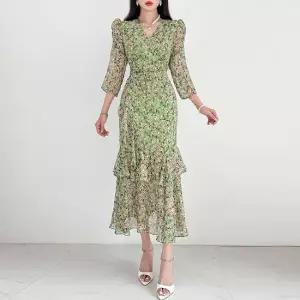 금찌 오핀 튤립 롱 원피스 ST7427D