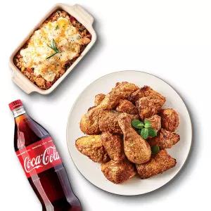 [굽네치킨] 고추바사삭+볼케이노치밥+콜라1.25L
