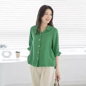 엄마옷 마담4060 블라우스 여름블라우스 엔틱뒷주름-YBL2506030-중년여성의류 50대여성의류