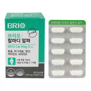 브리오 칼마디 알파 60정 / 구연산 해조 어골 칼슘 플러스 마그네슘 비타민D 비타민K 망간 영양제