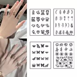 헤나판박이 타투스티커 세트 12종/스티커/오래가는/타투/문신/헤나/축제/팔스티커/지워지는/판박이/여성