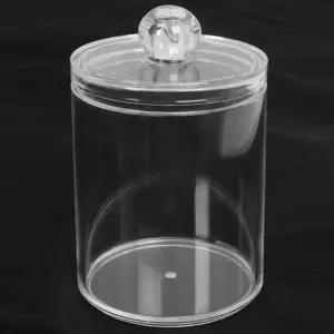 투명 원형 면봉 이쑤시개 케이스 소품 정리 보관