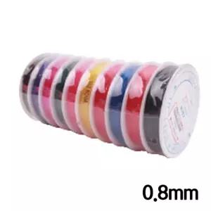 낚시줄 목걸이 우드 장식 꾸미기 0.8 1갑/스판줄/비즈/공예/공예용/비즈용/우레탄줄/수업용/스판/낙시줄