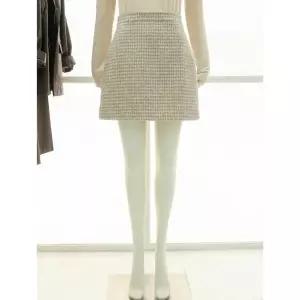 트위드 세미 A라인 체크 미니 스커트 E244MSD141/블루 DG 382077