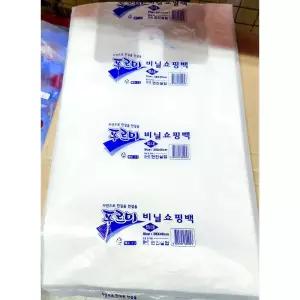 (38x46cm 유백색 특대 70매) 비닐쇼핑백/비닐/봉투/재활용/업소용/봉지/배달/쇼핑백/포장/손잡이/대형/배접