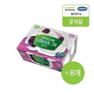 [풀무원다논] 그릭 콩포트 블루베리 2입(140g x 2입) x 8개