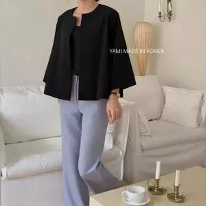 나나 노카라 7부소매 폴리혼방 봄 케이프 데일리 볼레로 루즈핏 오피스 숏자켓 40대 여자
