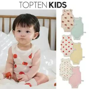 [탑텐키즈](의정부점)(공용) 유아 [테스] 메쉬 바디수트 (민소매,2PACK) MOG5UI3307
