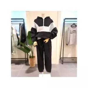 [하프클럽/미스칸트]  KESTQ405BK 바람막이 배색 후드조거팬츠 세트