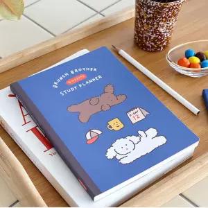 로마네 브런치 브라더 4개월 스터디 플래너 (블루)스케줄러노트 다이어리 스케줄러 스케쥴러 공부 학습 수