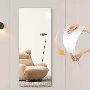 아크릴 벽부착 전신거울 50x150cm 둥근 붙이는 둥근 모서리 인테리어 벽거울