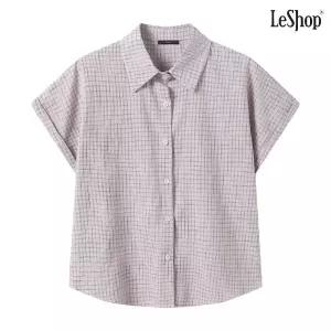 [르샵]체크 패턴 루즈핏 반팔 셔츠 (DQ2BA002A)