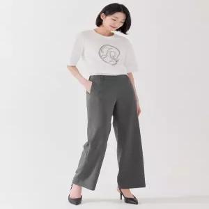 [지센]핏센 세미와이드 스판 밴딩 슬랙스 LOFPP302_GR