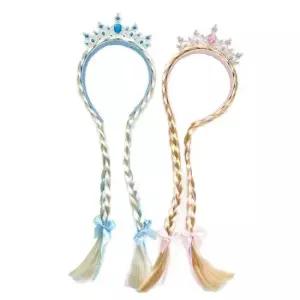 유아가발 엘사 라푼젤 헤어밴드 유아동 왕관 티아라 파티용