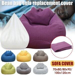 OTAUTAU 대형 콩 가방 의자 소파 커버 내부 교체 없음 Beanbag 코너 좌석 필러 라이너