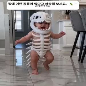 MONI 공룡뼈모자 푹신한 어린이용 코스프레 성인용 귀여운 특별한 돌 사진 촬영 아기