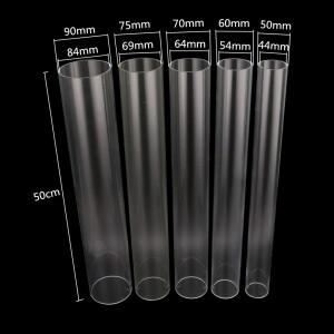 호환 1Pc 48  50cm 길이 50/60/70/75/90mm  투명한 아크릴 파이프 물고기 탱크 수족관 관개 튜브