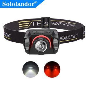 줌헤드램프 USB C타입 토치 LED 헤드라이트 바디 모션 센서 헤드 손목 스트랩 밴드 램프 라이딩 레드 플래