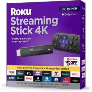 음성 리모컨 및 TV 컨트롤이 포함된 Roku 스트리밍 스틱 4K/HDR/Dolby Vision