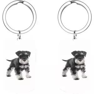 11681827 인형 키홀더 가방 악세사리 키링 열쇠고리 도그태그 펜던트 미니어처 슈나우저 강아지 분실 방지