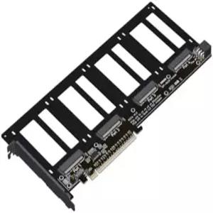 JMT ADT-R37 PCIe5.0x6 to 4-포트 U.2/EDSFF 하드 분할 카드 4x28Gbps ~4 확장 어댑터 Gen3/Gen4/Gen5(R37A