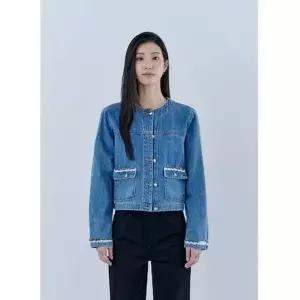 [게스]여성 트위드장식 데님자켓 YQ1D6894 740303