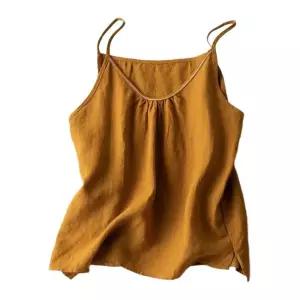 레이스 린넨 끈나시 크롭 레이어드 민소매 하트 뷔스티에