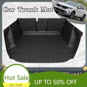 자동차 트렁크 매트 기아 호환 쏘렌토 MQ4 2021 7 시트 방진 완전히 둘러싸인 후면 화물 트레이 액세서리