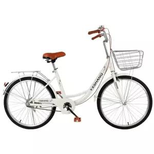 여성용자전거 26인치 출퇴근 타이어 블랙과 마실용 미색 공압