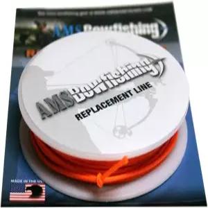 AMS 보우피싱 200파운드 땋은 다크론 라인 25야드 오렌지 산