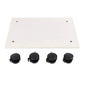 Mrxxjz 언더 데스크 프린터 스탠드, 바퀴 4개와 롤링 카트 디자인 - 프린터, 복사기, CPU 데스크용 튼튼한 이동식 정리함 | 공간 절약형 사무실 선반 (34 * 29 6.6 흰색)