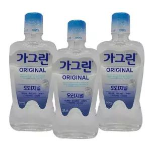 가그린 입냄새제거 구강청결제 오리지널 가글 750ml 3개 상쾌한가글