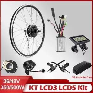 전기 자전거 전면 후면 휠 허브 모터 36V 48V 350W 500W 변환 키트 20inch