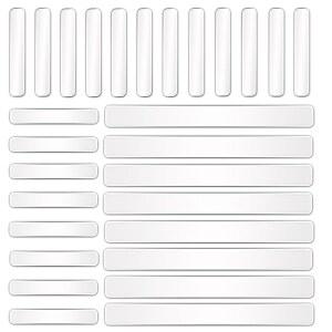 CONSS 28PCS 벽 범퍼, 투명 캐비닛 도어 범퍼 초강력 실리콘 스트립, 고무 자체 접착식 충돌 방지 패드 가구, 캐비닛, 문, 화장실용 보호대