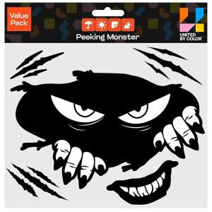 컬러 피킹 몬스터 범퍼 스티커 팩(대형), 자동차, 트럭, 골프 카트, 차량 창문, 찌그러짐 및 긁힘 방지용 방수 강력 접착 비닐 데칼 - 대형 자동차 스티커로 통합
