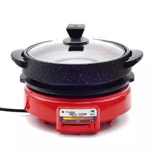 분리형 전기쿠커 TC-8000G 국산 냄비 전기팬 멀티 형냄비 그릴 전골 형쿠커 만능요리기