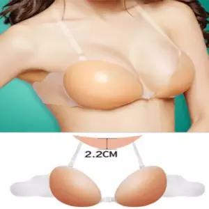 [ING]여성 편한 홀터넥 브라 투명끈 실리콘 누드브라 2.2cm