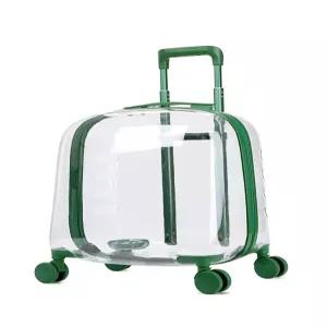 강아지 캐리어 이동가방 바퀴달린 반려견 투명 달린 케이지 산책 중형견 애견 고양이 트롤리