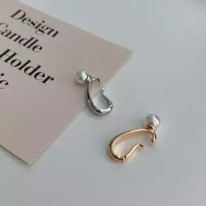 여자 세련된 논피어싱 진주 볼 라인 이어커프 귀찌