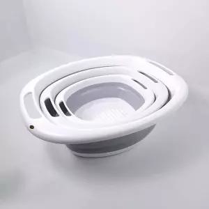 다용도 접이식 세수새아 고무대야 3종세트