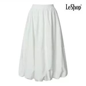 [르샵]벌룬 스웨이드 롱 스커트 (BQ1SK007A)