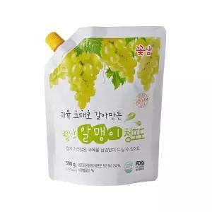꽃샘 별난 알맹이 청포도 500g 파우치 에이드